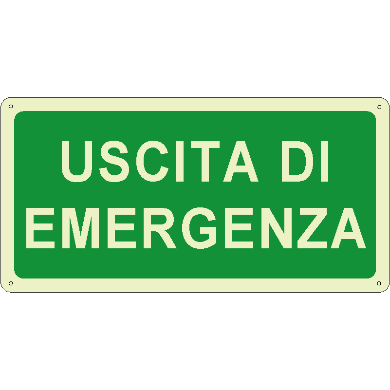 Uscita di emergenza orizzontale luminescente
