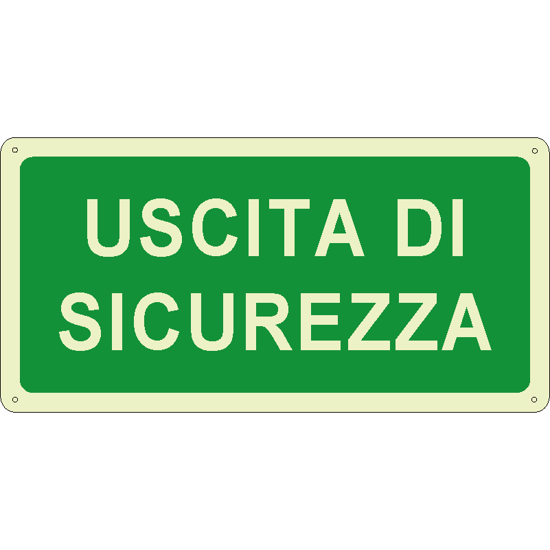 Uscita di sicurezza orizzontale luminescente