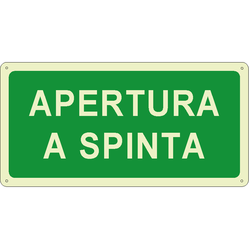 Apertura a spinta orizzontale luminescente