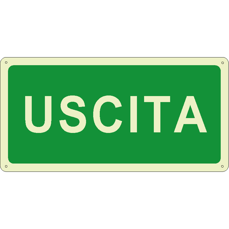 Uscita orizzontale luminescente