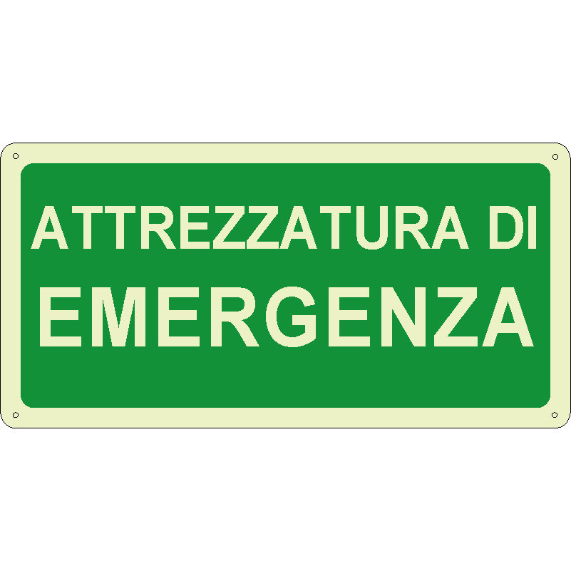 Attrezzatura di emergenza orizzontale luminescente