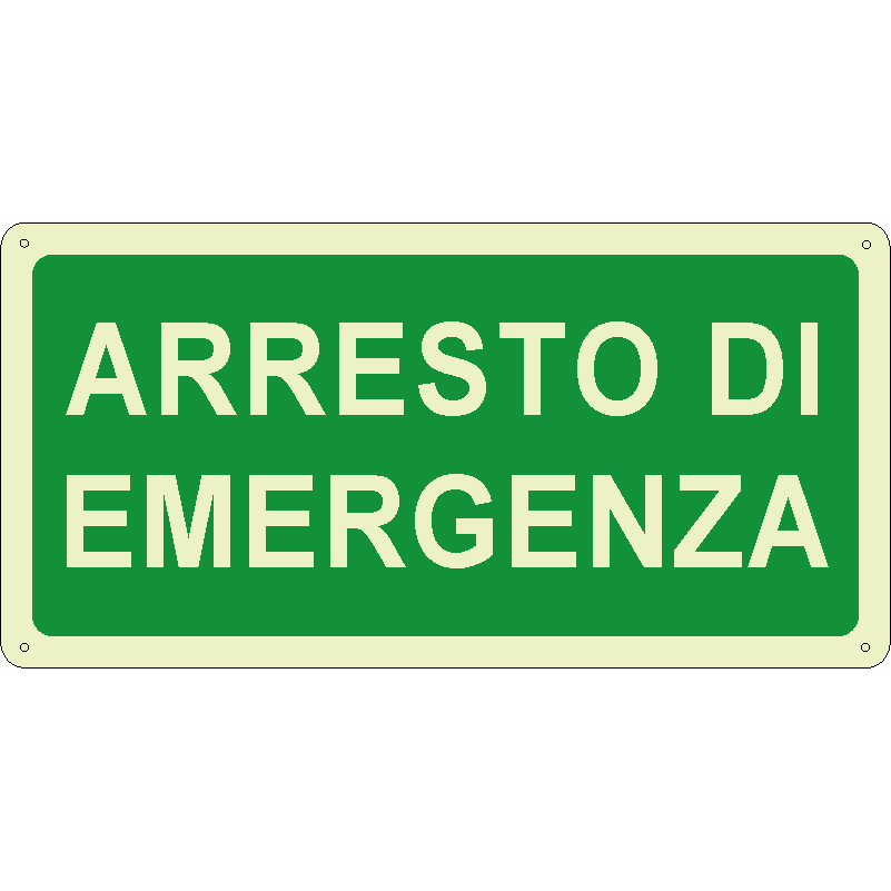 Arresto di emergenza orizzontale luminescente