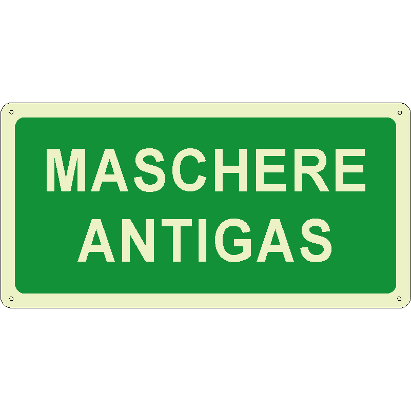 Maschere antigas orizzontale luminescente