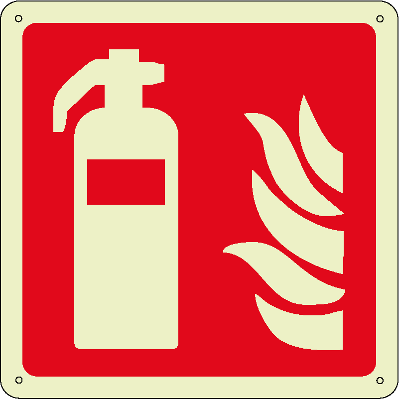 Estintore quadrato luminescente