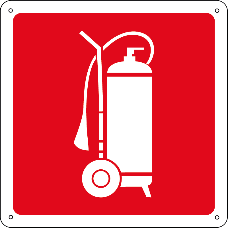 Estintore antincendio carrellato quadrato