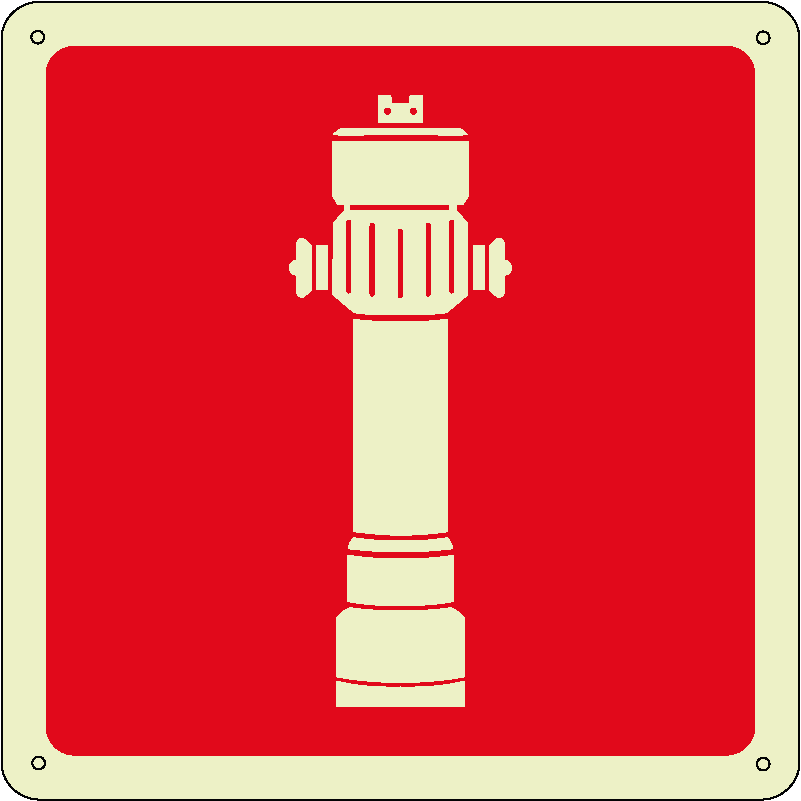 Idrante soprasuolo quadrato luminescente