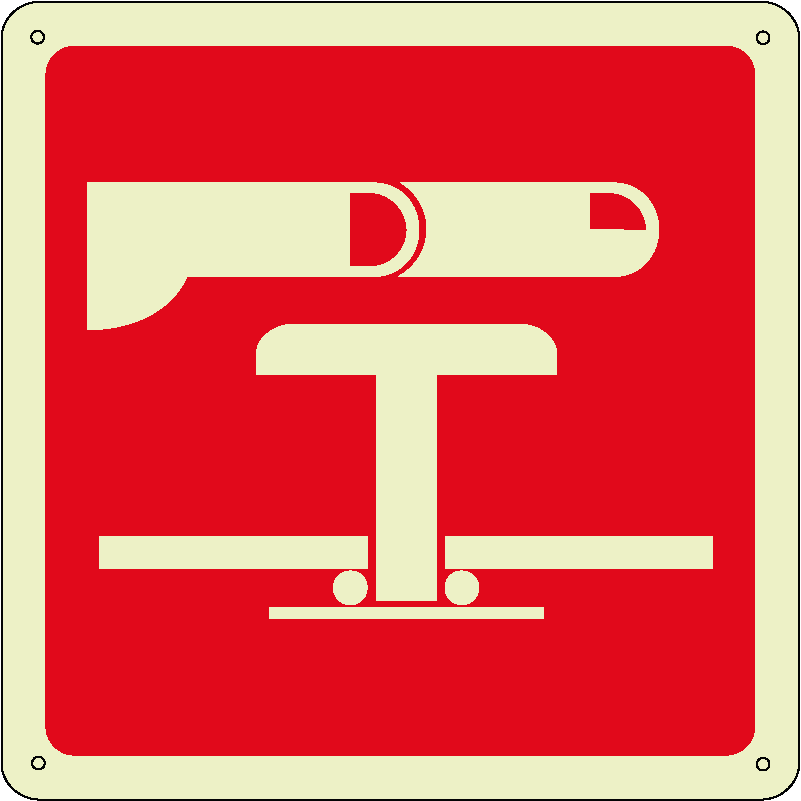 Stop di emergenza quadrato luminescente