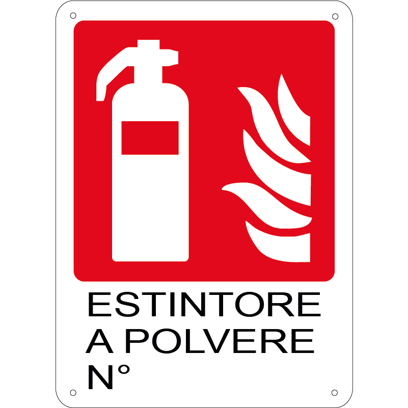 Estintore a polvere n.° verticale