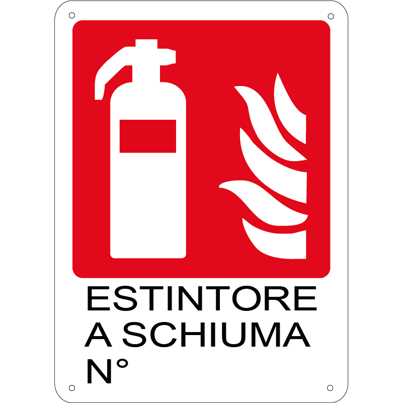 Estintore a schiuma n.° verticale