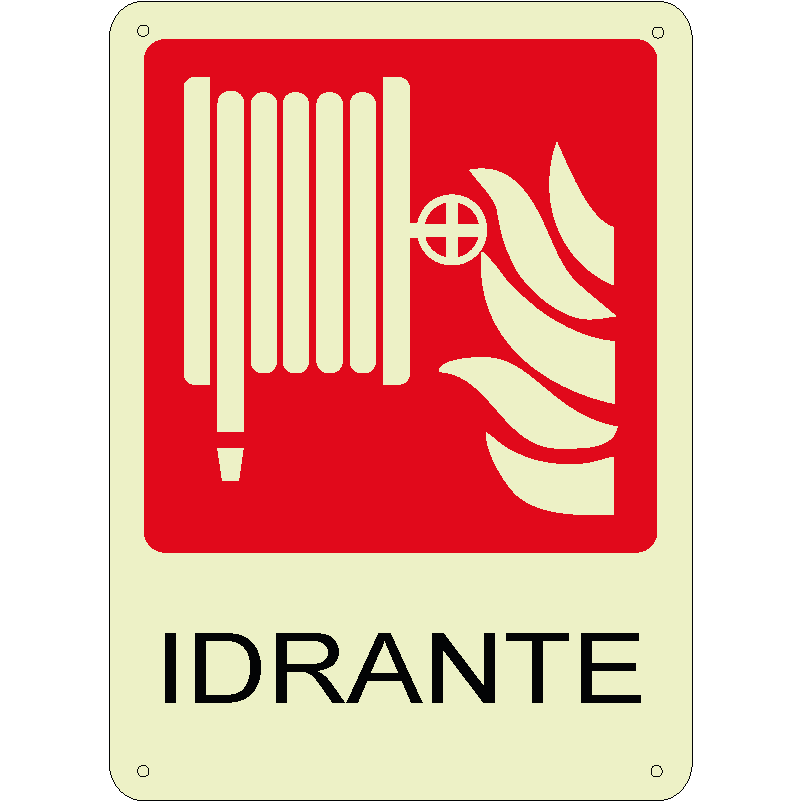 Idrante verticale luminescente