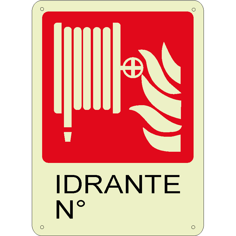 Idrante n° verticale luminescente