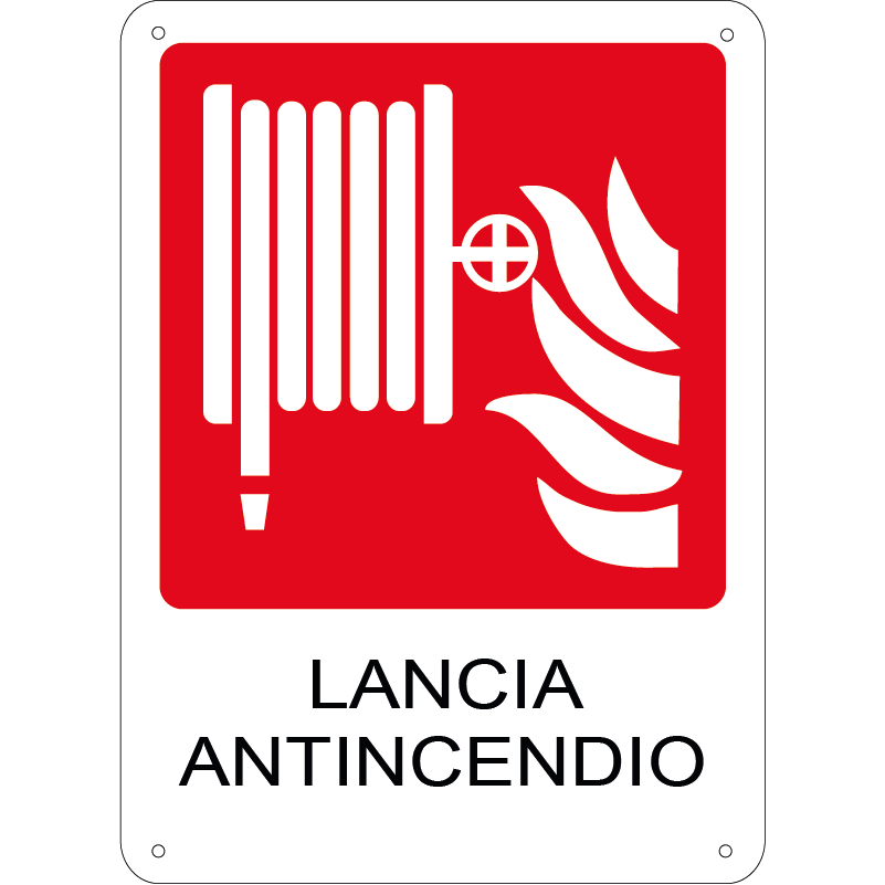 Lancia antincendio verticale