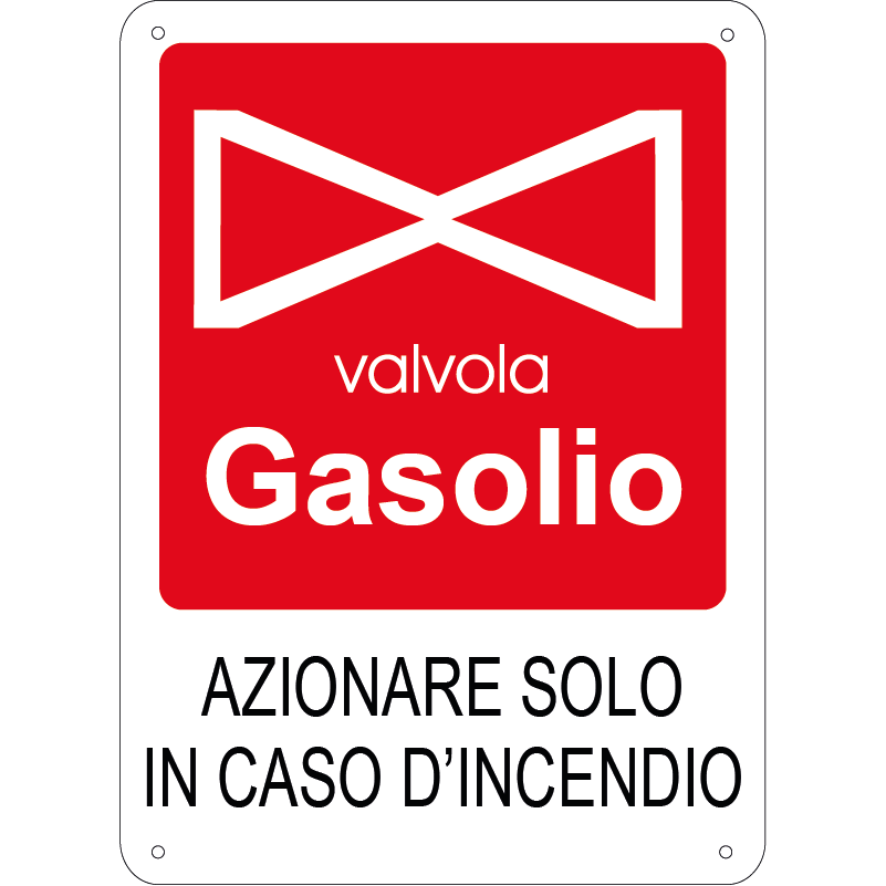 Azionare solo in caso d'incendio - Valvola gasolio verticale
