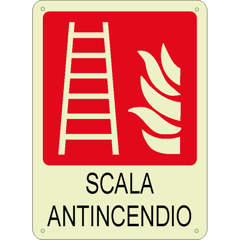 Scala antincendio luminescente