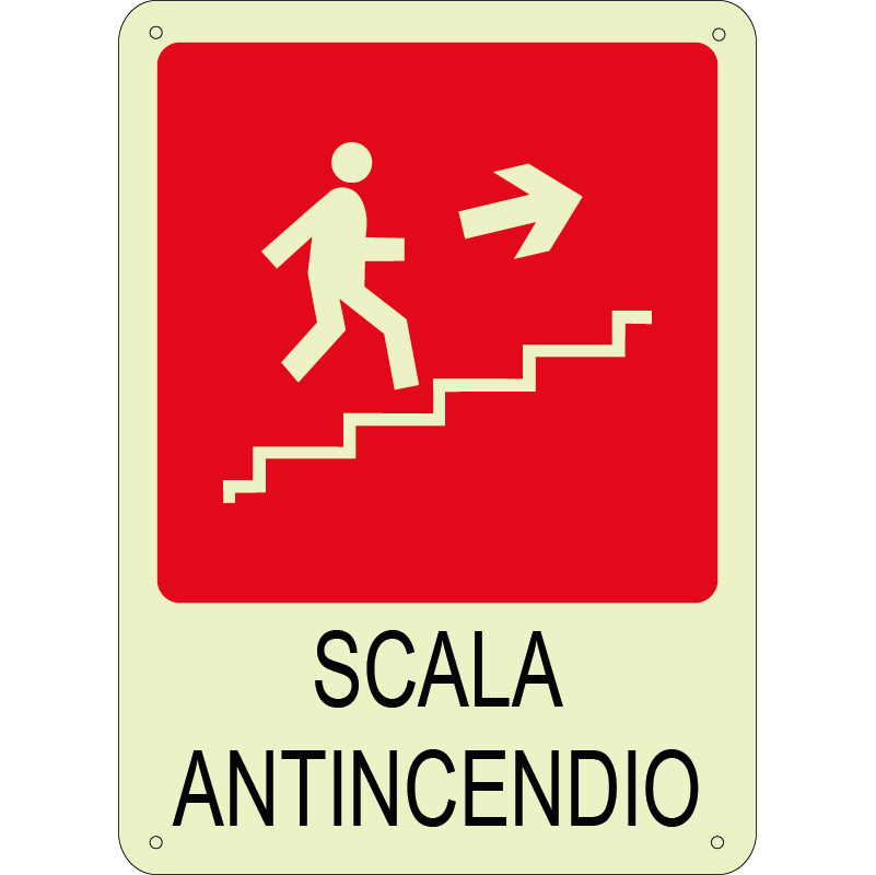 Scala antincendio luminescente