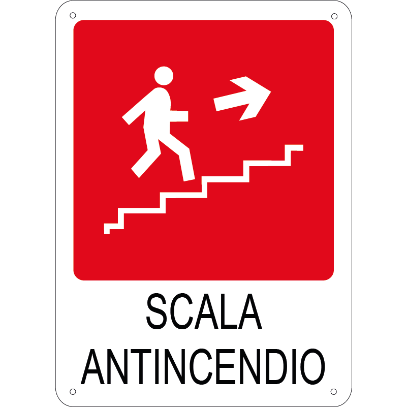 Scala antincendio verticale