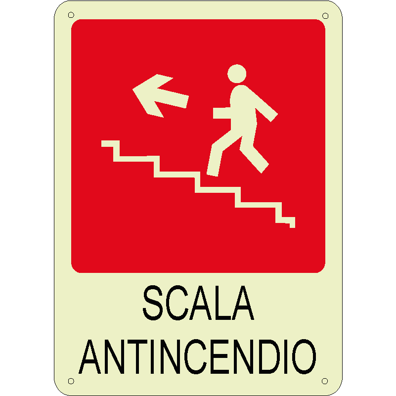 Scala antincendio luminescente