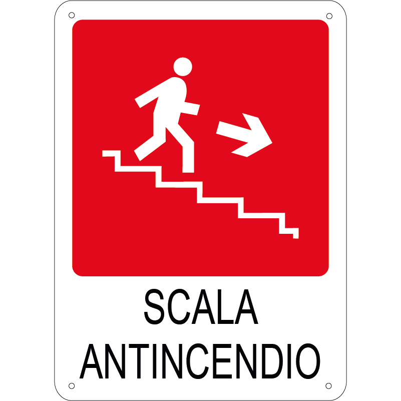Scala antincendio verticale