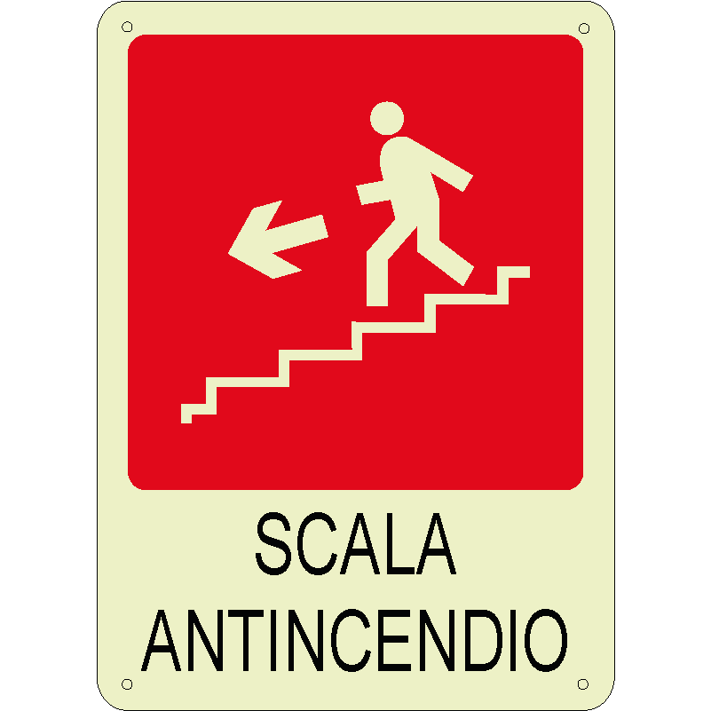 Scala antincendio luminescente