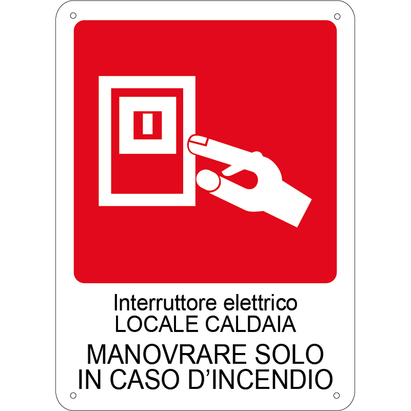 Interruttore elettrico locale caldaia verticale