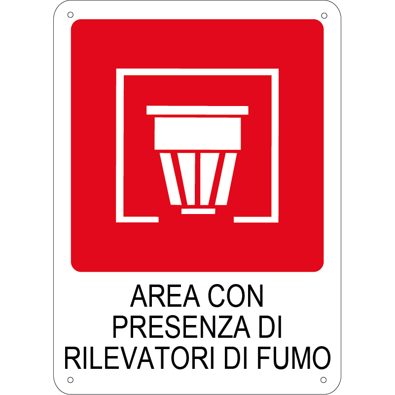Area con presenza di rilevatori di fumo verticale