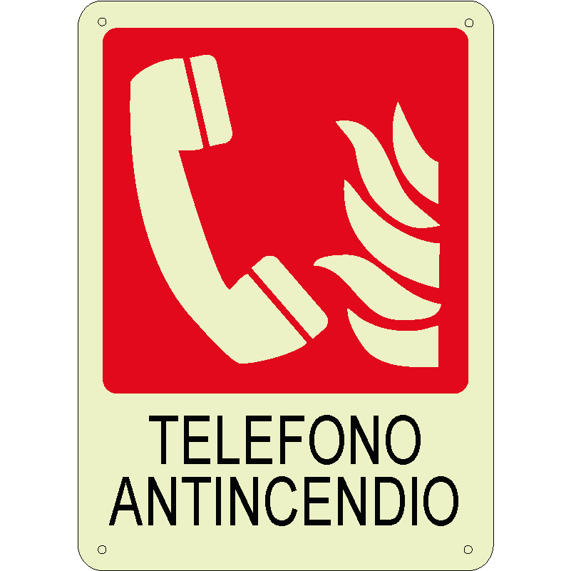 Telefono antincendio luminescente
