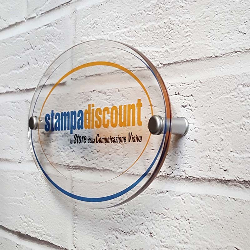 Targa in Plexiglass Ovale - Stampa Trasparente