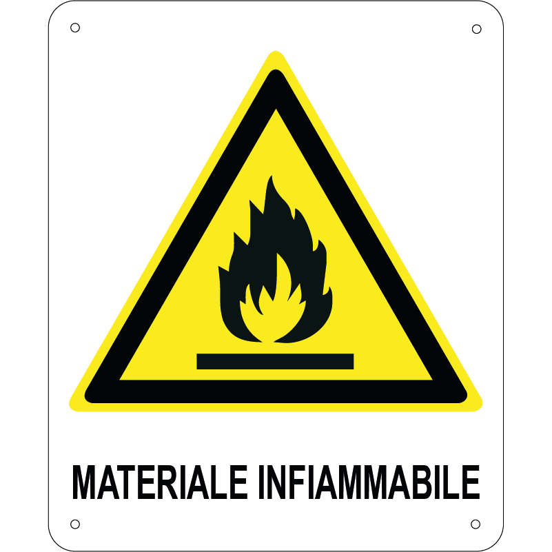 Materiale infiammabile verticale