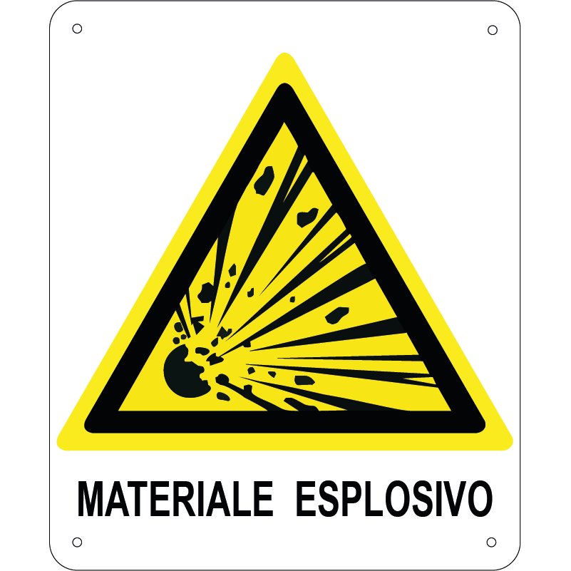 Materiale esplosivo verticale