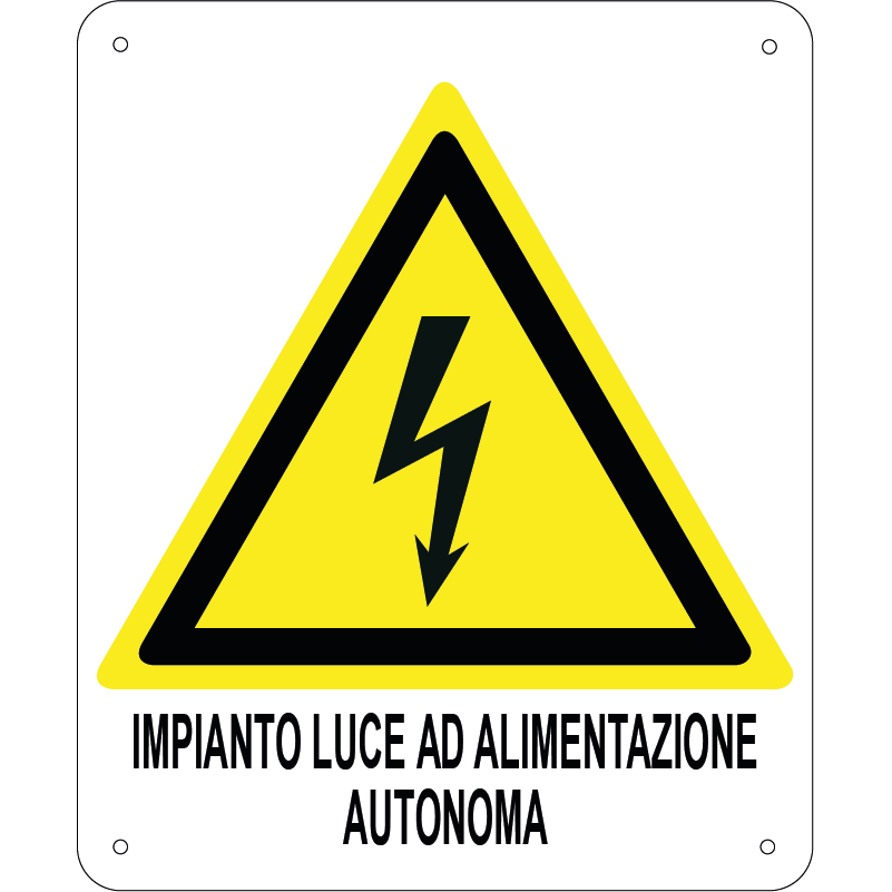 Impianto luce ad alimentazione autonoma verticale