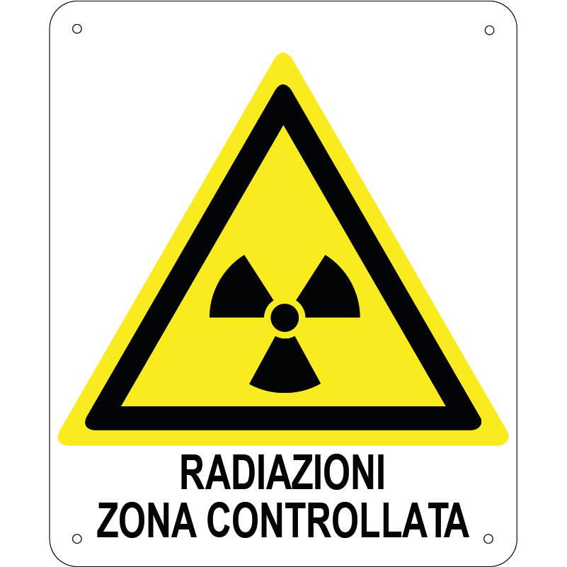 Radiazioni zona controllata verticale