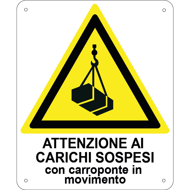 Attenzione ai carichi sospesi con carroponte in movimento verticale