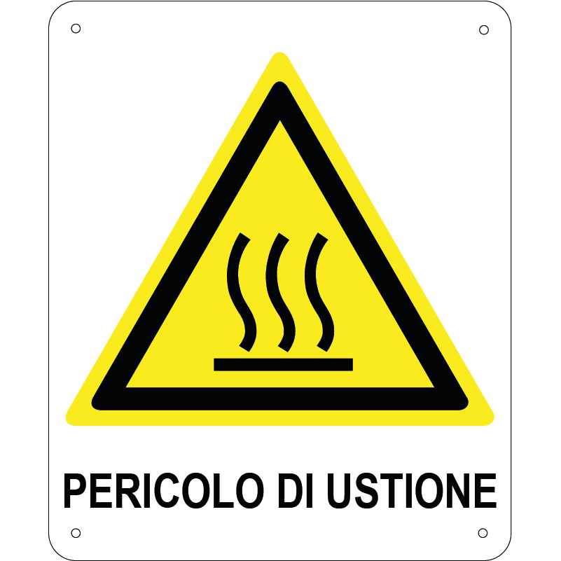 Pericolo di ustione verticale