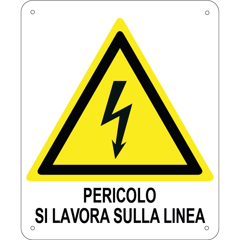 Pericolo si lavora sulla linea verticale