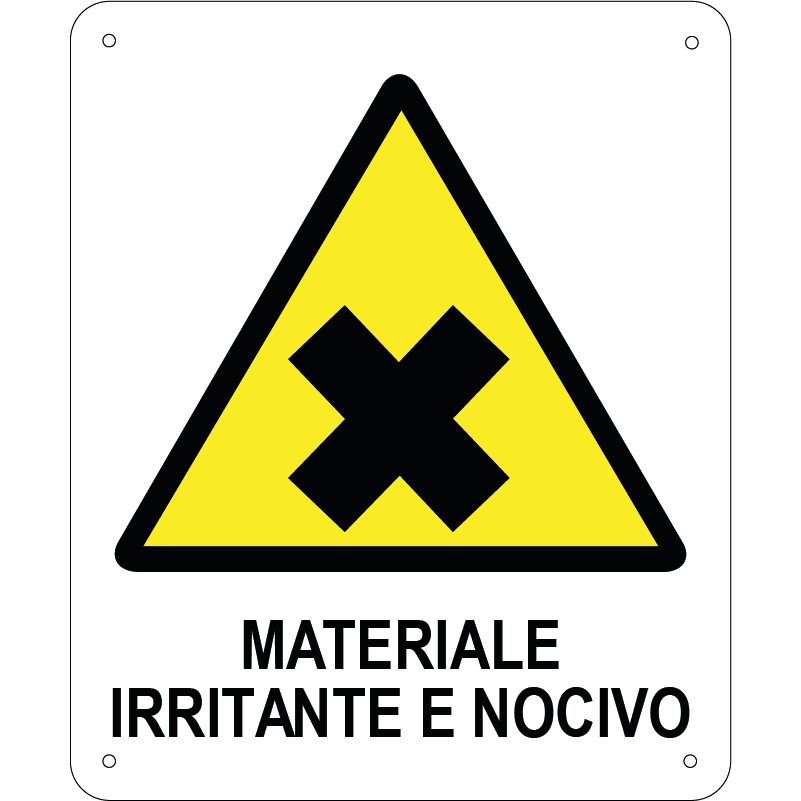 Materiale irritante e nocivo verticale