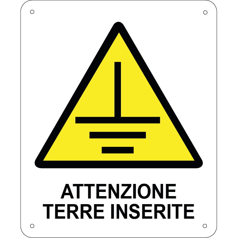 Attenzione terre inserite verticale