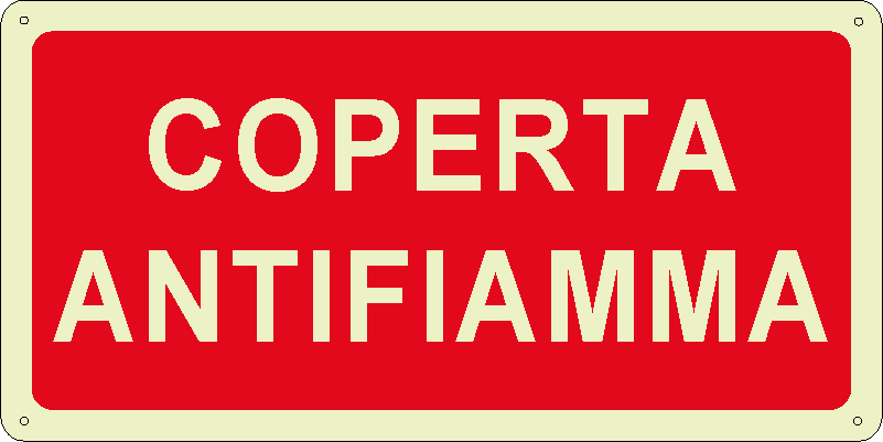 Coperta antifiamma orizzontale luminescente