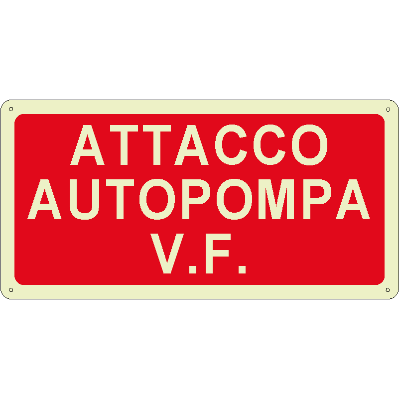 Attacco autopompa v.f. orizzontale luminescente