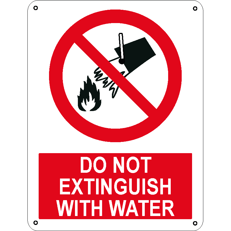 Do not extinguish with water