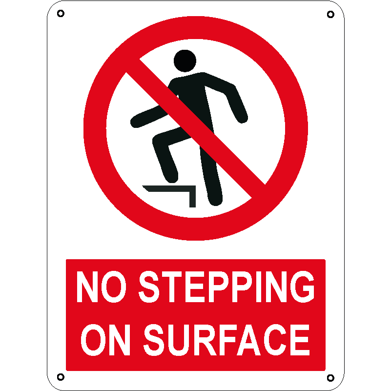 No stepping on surface