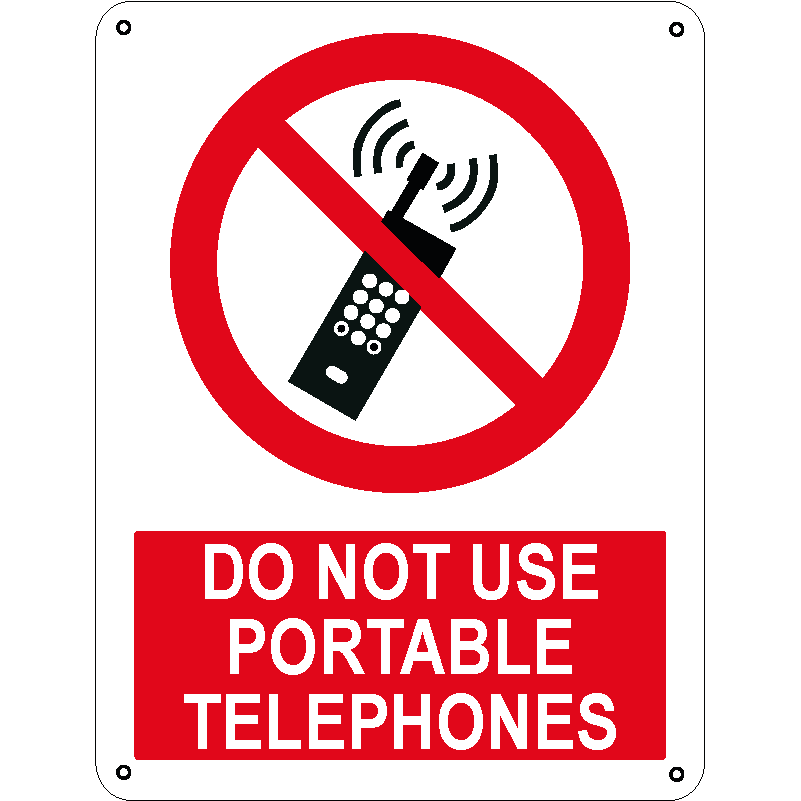 Do not use portable telephones