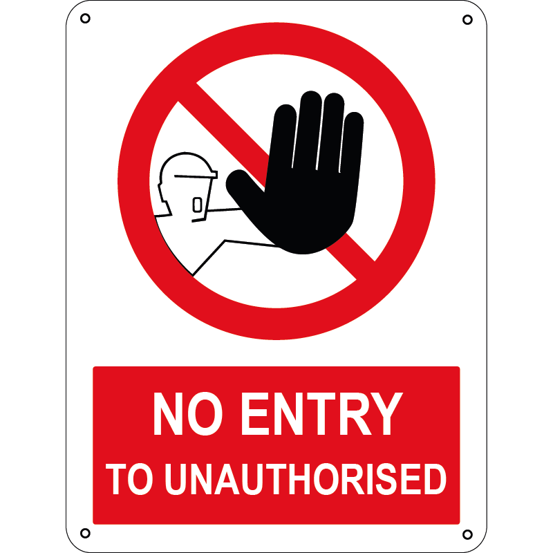 No entry to unauthorised