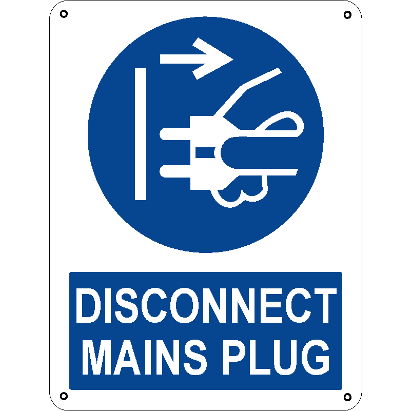 Disconnect mains plug