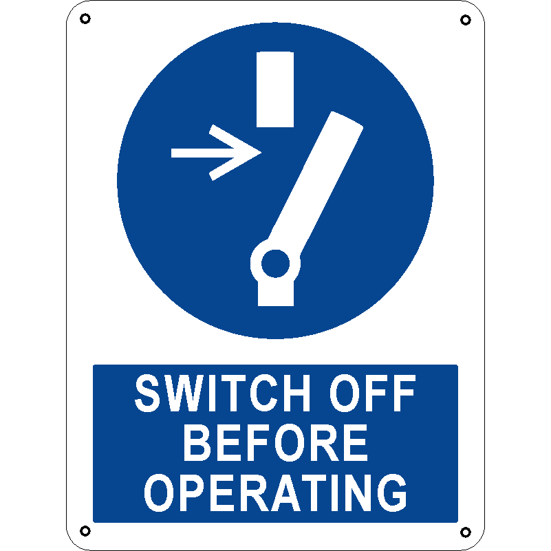 Switch off before operating