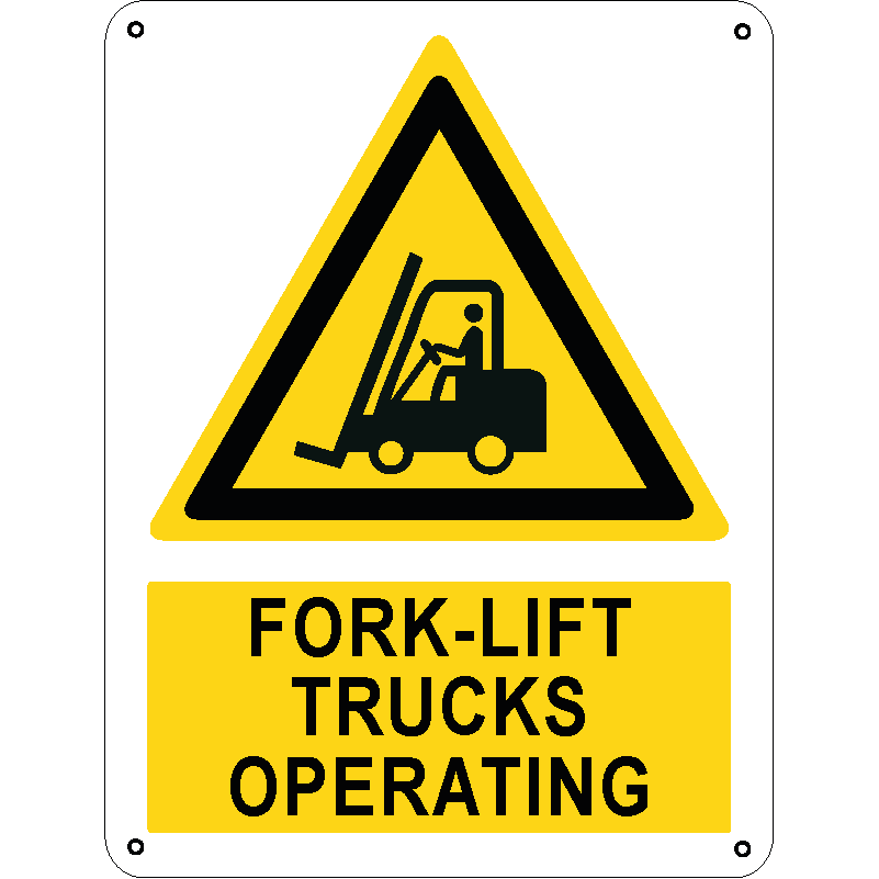 Fork-lift trucks operating