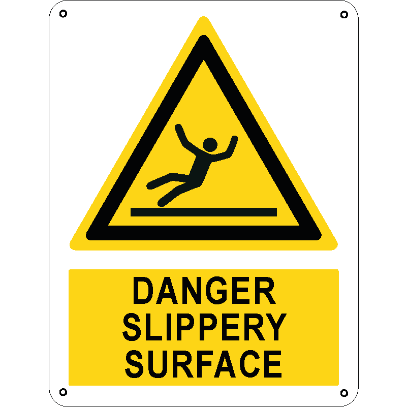 Danger slippery surface