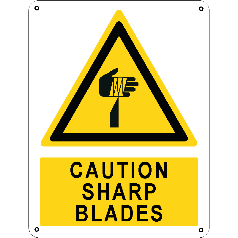 Caution sharp blades