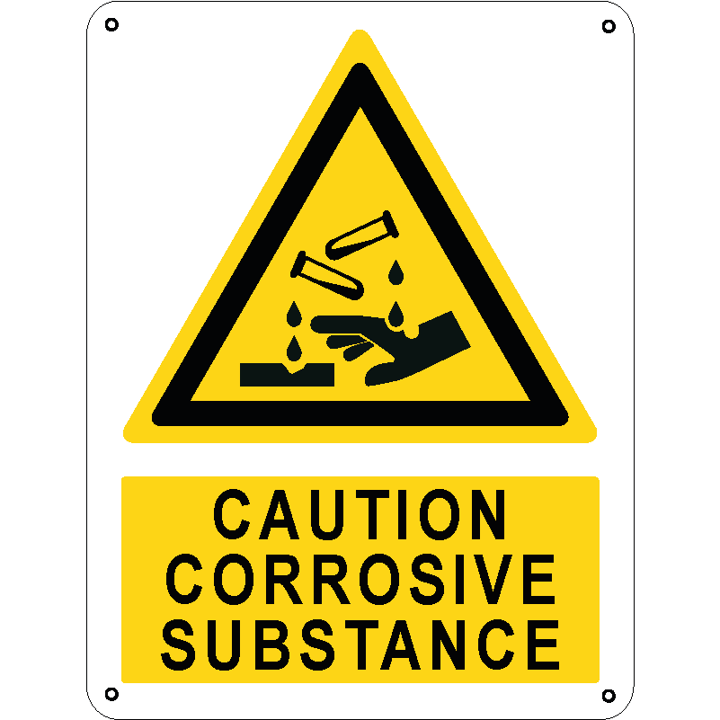 Caution corrosive substance