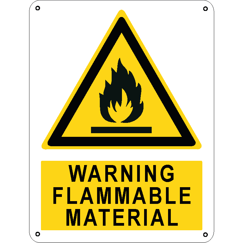 Warning flammable material