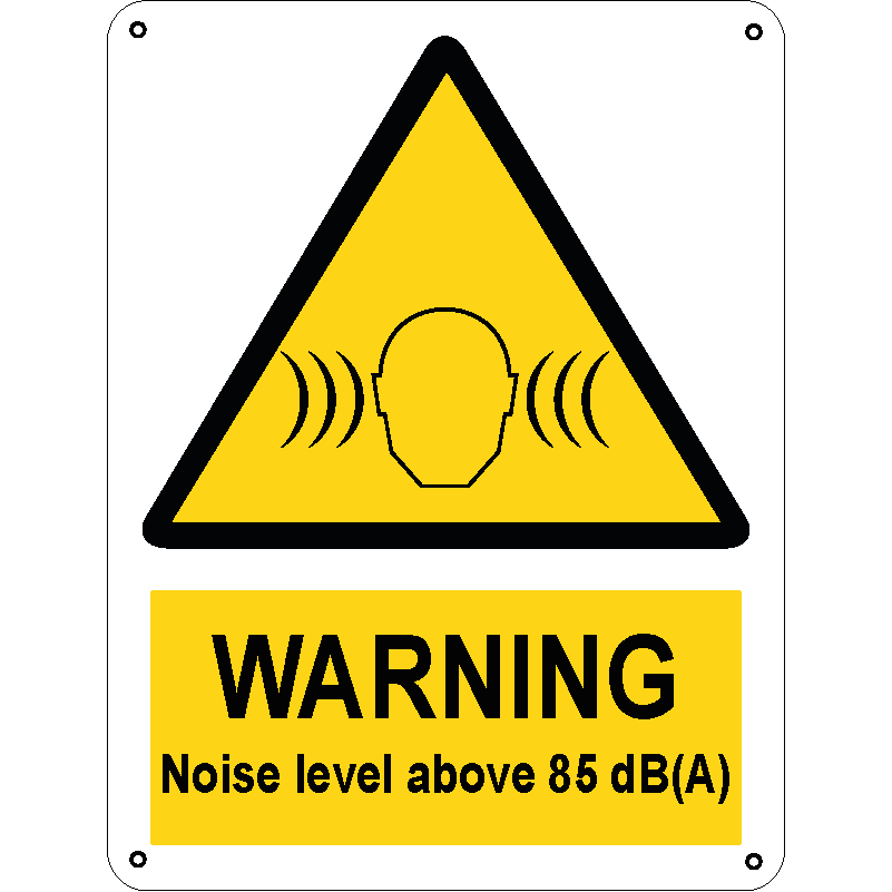 Warning Noise level above 85 dB(A)